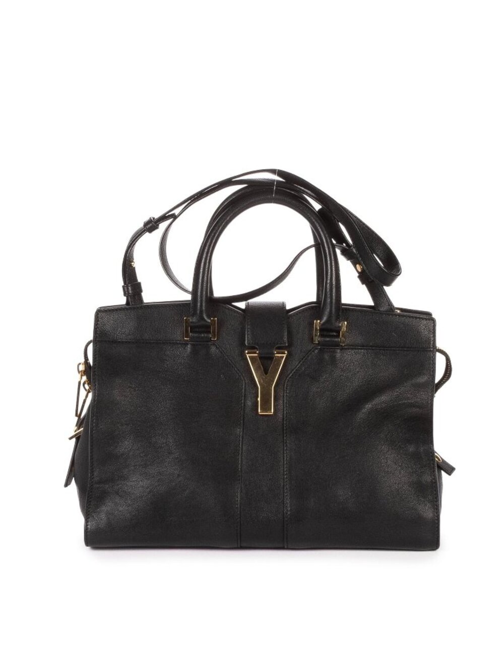 Saint Laurent Small Classic Cabas Black Calfskin Leather